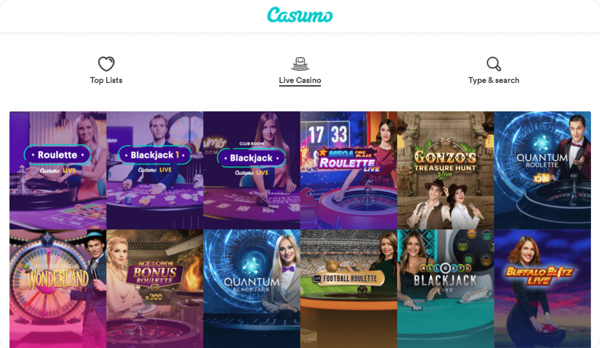 Casumo live casino