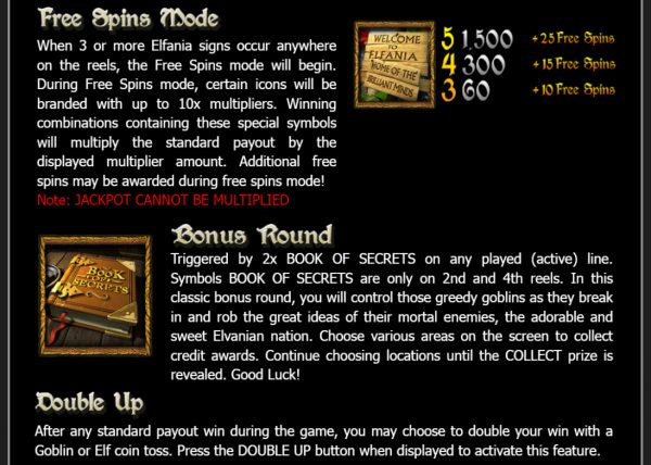 Greedy Goblins game features