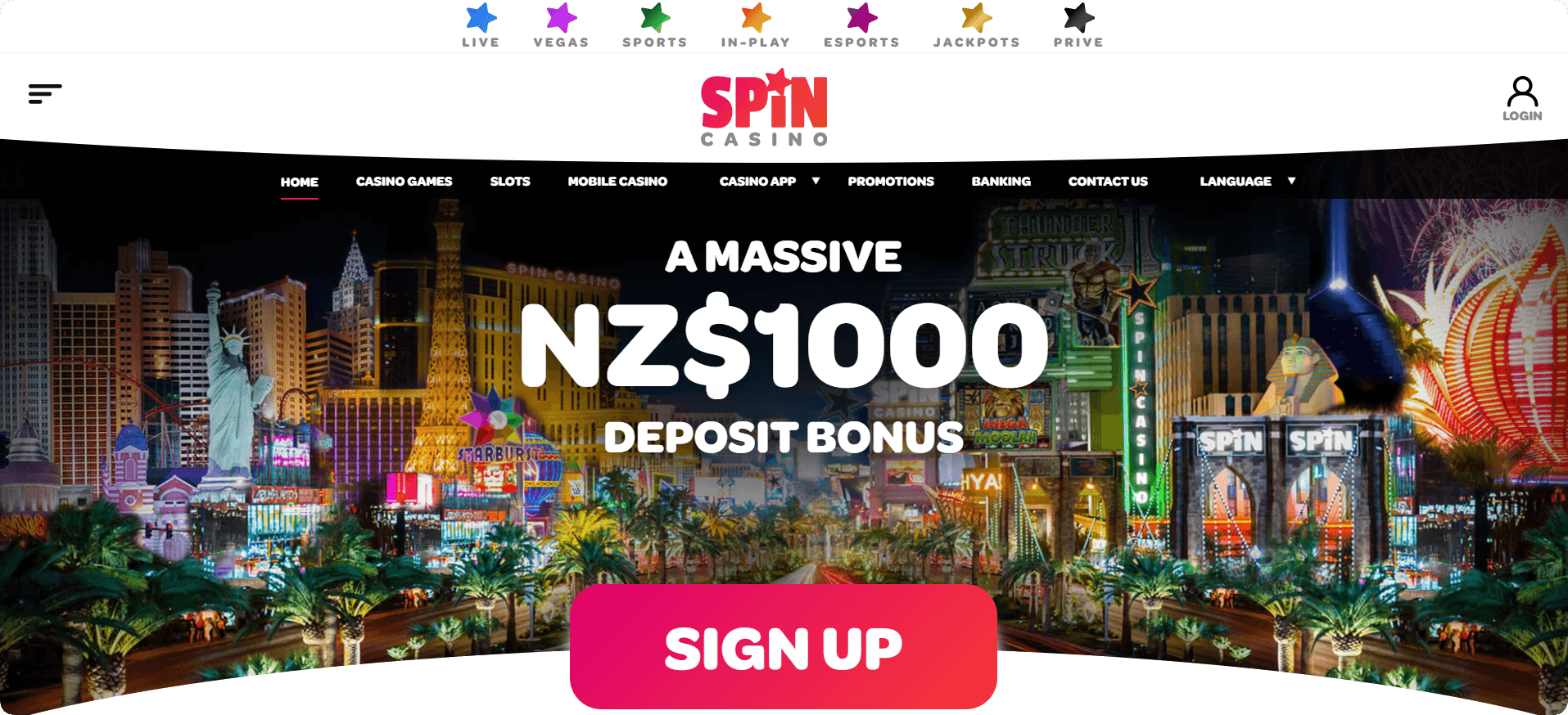 Spin casino welcome bonus